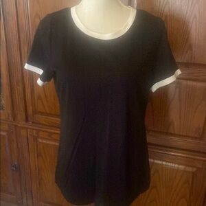 Black and off white with Short Sleeves